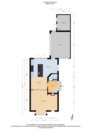 Floorplan - Floralaan 20, 2231 ZV Rijnsburg